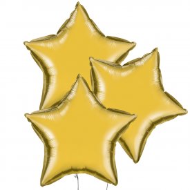 Trzy Złote Balony Gwiazda 46 cm