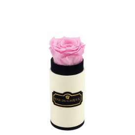 Bladoróżowa Wieczna Róża w Coco Mini Flokowanym Boxie