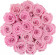 Bladoróżowe Wieczne Róże w Dużym Różowym Flokowanyn Flowerboxie - Love Edition