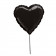 Czarny Balon Serce 46 cm