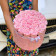 Bladoróżowe Wieczne Róże w Dużym Różowym Flokowanyn Flowerboxie - Love Edition