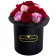 Pinky Red Wieczne Piwonie Bouquet w Czarnym Boxie