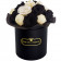 Black Modern Wieczne Piwonie Bouquet w Czarnym Boxie