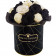 Black Modern Wieczne Piwonie Bouquet w Industrialnym Boxie