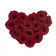 Miś & Czarny Box Heart z Czerwonymi Różami Wiecznymi