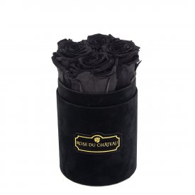 Rose eterne rosse in flowerbox nero piccolo