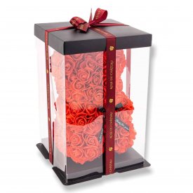 Orsetto di Rose Rosse - 25 cm