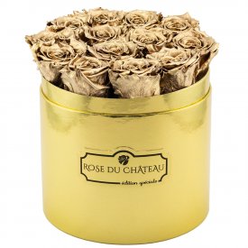 Rose eterne nere in flowerbox oro