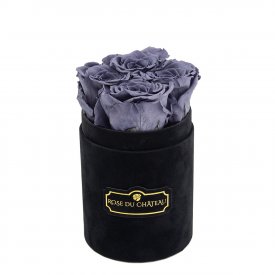 Rose eterne rosse in flowerbox nero piccolo