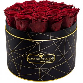 Rose eterne rosse in flowerbox industriale nero grande