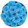 Rose eterne rosse mazzo in flowerbox nero piccolo