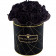 Rose eterne rosse mazzo in flowerbox nero piccolo