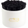 Rose eterne nere in flowerbox bianco grande