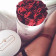 Rose eterne rosse in flowerbox  bianco piccolo