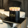 Rose eterne crema in flowerbox tondo nero
