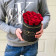 Rose eterne rosse in flowerbox industriale nero piccolo