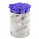 Rose eterne lavanda in flowerbox marmo bianco piccolo
