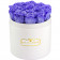 Rose eterne lavanda in flowerbox tondo bianco