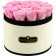 Rose eterne rosa pallido in flowerbox marmo bianco grande