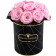 Rose eterne rosse mazzo in flowerbox nero piccolo
