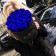 Blaue Ewige Rosen in schwarzer Rundbox