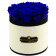 Blaue Ewige Rosen in COCO BEFLOCKTER Rundbox