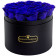 Blaue Ewige Rosen in schwarzer Rosenbox Large