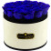 Azurblaue Ewige Rosen in COCO BEFLOCKTER Rundbox Large