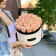 Teefarbene Ewige Rosen in COCO BEFLOCKTER Rundbox Large
