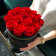 Rote Ewige Rosen in schwarzer Industrial Rosenbox
