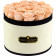 Teefarbene Ewige Rosen in COCO BEFLOCKTER Rundbox Large