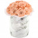 Teefarbene Ewige Rosen Bouquet in weißer marmortieren Rosenbox