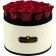 Rote Ewige Rosen in Coco Beflockter Rosenbox Large