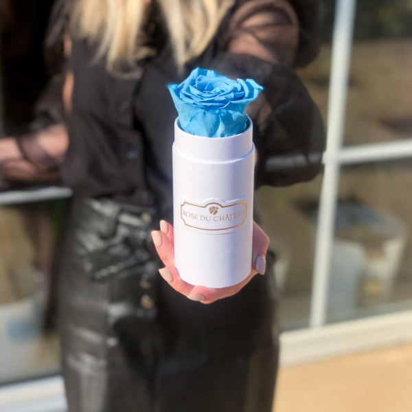 Eternity Azure Rose & Mini White Flowerbox
