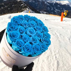 Eternity Azure Roses & Large White Flowerbox