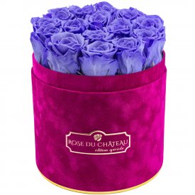 Eternity Red Roses & Red Flocked Flowerbox