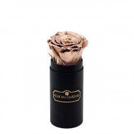 Eternity Gold Rose & Black Mini Flowerbox