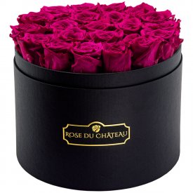 Eternity Pink Roses & Large Black Flowerbox