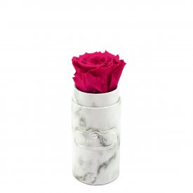 Eternity Pink Rose & Mini White Marble Flowerbox