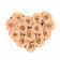 Eternity Peach Roses & Heart-Shaped Black Box