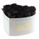 Eternity Black Roses & Heart-Shaped White Box