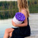 Eternity Lavender Roses & Round White Flowerbox