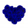 Eternity Navy Blue Roses & Heart-Shaped Black Box