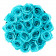 Eternity Azure Roses & Round White Flowerbox