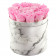 Eternity Pale Pink Roses & White Marble Flowerbox