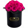 Eternity Pink Bouquet Roses & Black Flowerbox