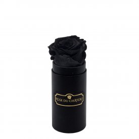 Černá věčná růže v černém mini flowerboxu