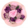 Červené věčné růže bouquet v malém bílém flowerboxu