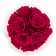 Růžové věčné růže bouquet v malém RŮŽOVÉM flowerboxu