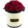 Červené věčné růže bouquet béžovém flowerboxu